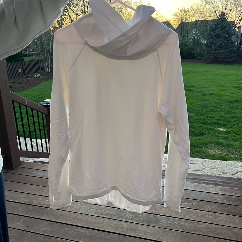 Lululemon White Cowl Neck Lounge Top